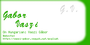 gabor vaszi business card