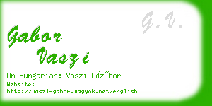 gabor vaszi business card